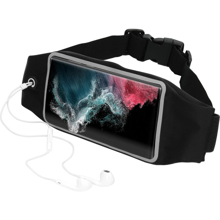 Mobiparts Mobiparts Comfort Fit Sportband voor Samsung Galaxy S22 Ultra - Zwart