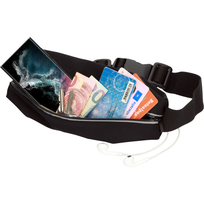 Mobiparts Mobiparts Comfort Fit Sportband voor Samsung Galaxy S22 Ultra - Zwart