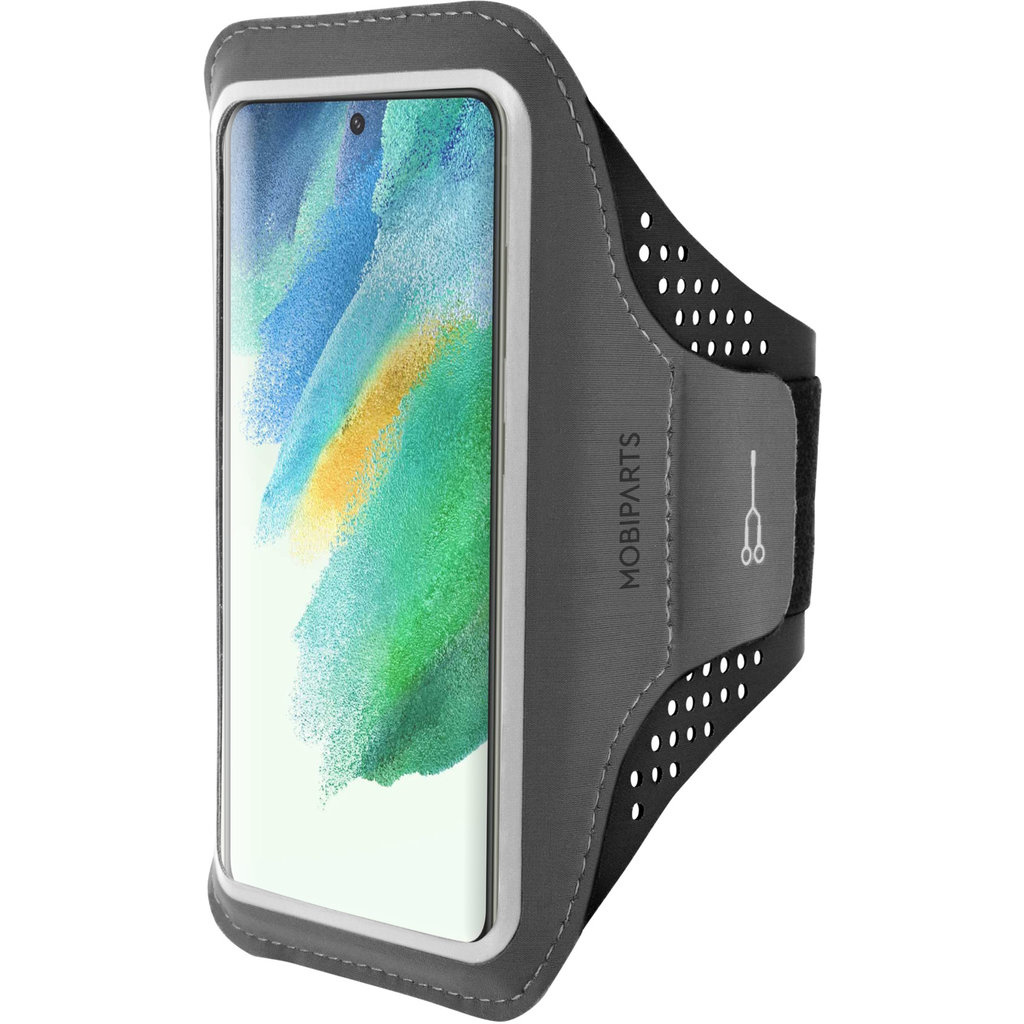 Mobiparts Mobiparts Comfort Fit Sport Armband voor Samsung Galaxy S21 FE - Zwart