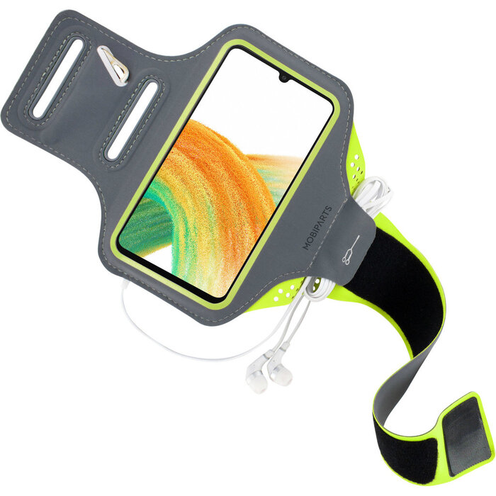 Mobiparts Mobiparts Comfort Fit Sport Armband Samsung Galaxy A33 5G (2022) Neon Green