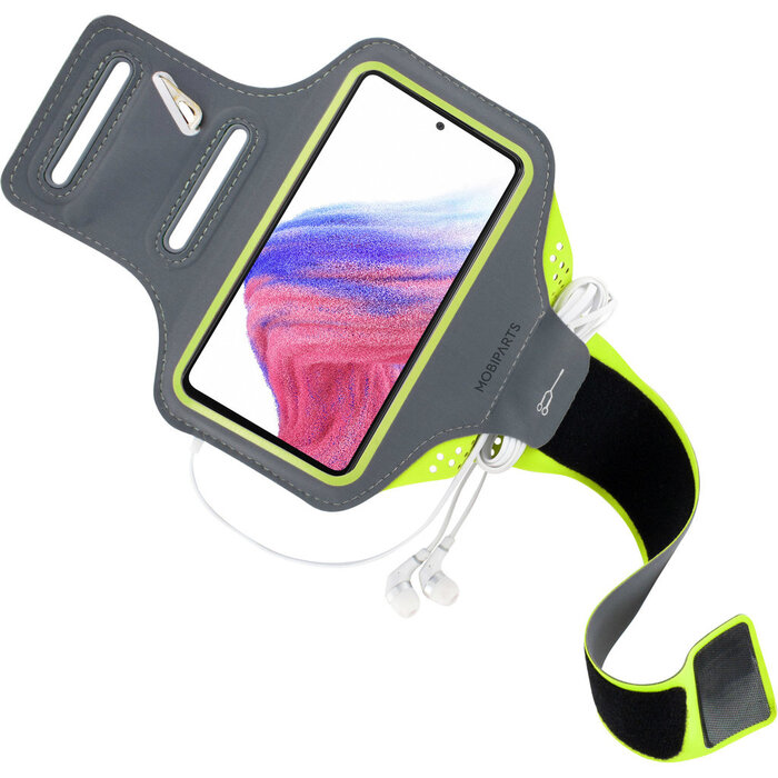 Mobiparts Mobiparts Comfort Fit Sport Armband Samsung Galaxy A53 5G (2022) Neon Green