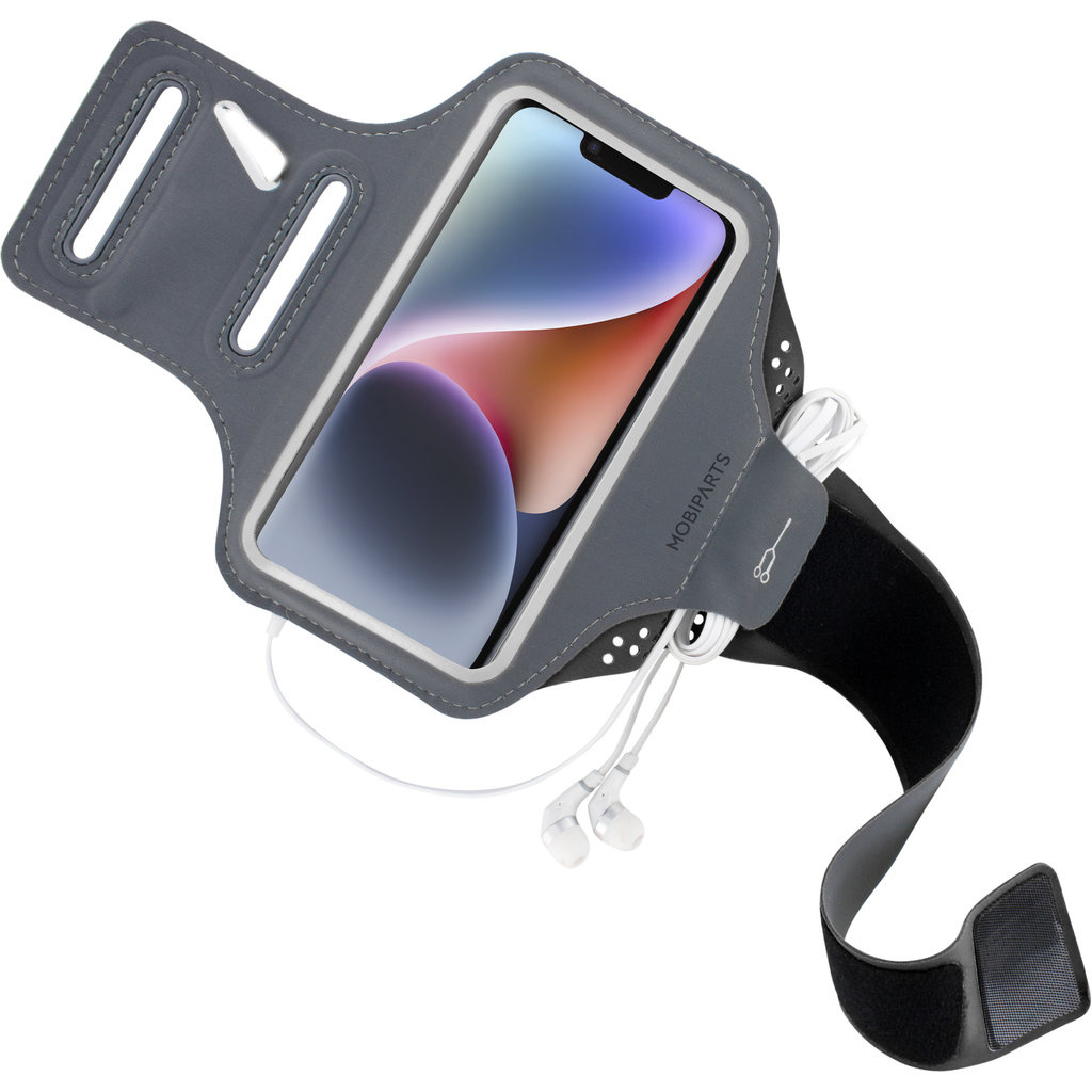 Mobiparts Mobiparts Comfort Fit Sport Armband voor iPhone 14 - Zwart