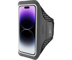Mobiparts Mobiparts Comfort Fit Sport Armband voor iPhone 14 Pro - Zwart