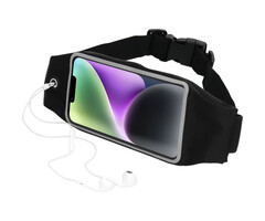 Mobiparts Mobiparts Comfort Fit Sport Belt voor iPhone 14 Plus - Zwarte Heupband