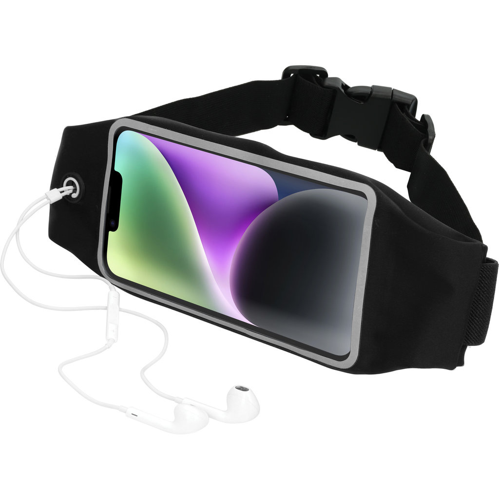 Mobiparts Mobiparts Comfort Fit Sport Belt voor iPhone 14 Plus - Zwart
