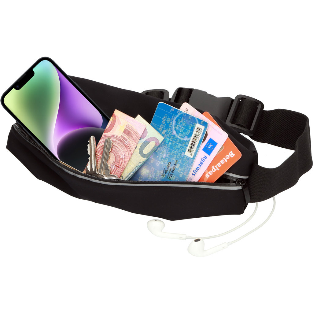 Mobiparts Mobiparts Comfort Fit Sport Belt voor iPhone 14 Plus - Zwart
