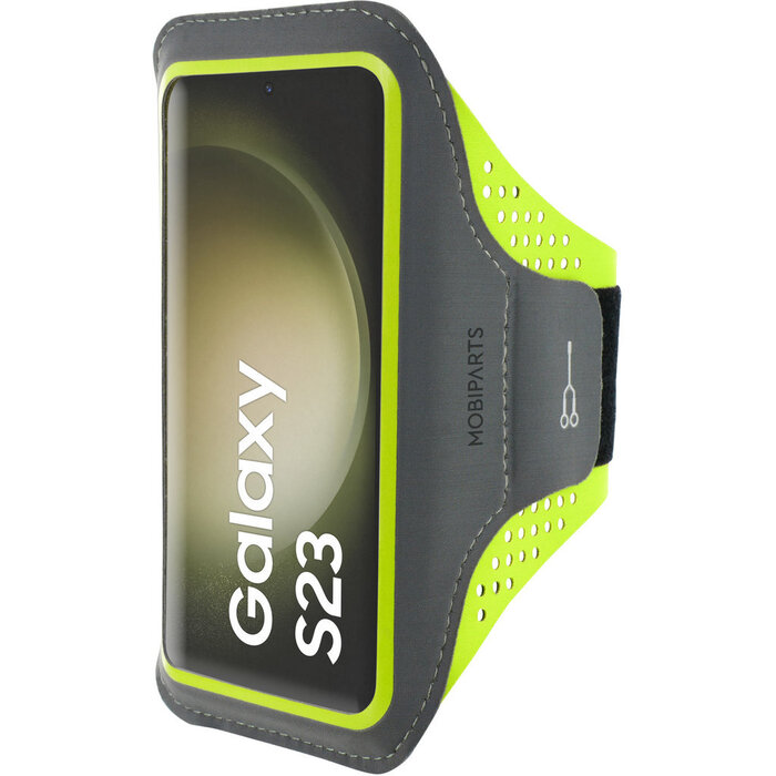 Mobiparts Mobiparts Comfort Fit Sportarmband voor Samsung Galaxy S23 - Neon Groen