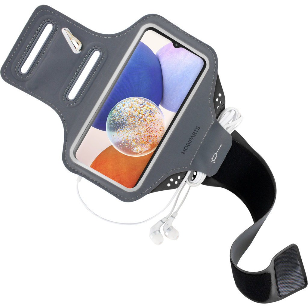 Mobiparts Mobiparts Comfort Fit Sport Armband voor Samsung Galaxy A14 4G/5G - Zwart