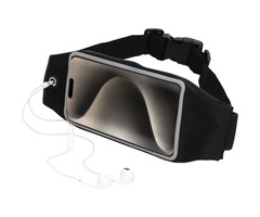 Mobiparts Mobiparts Comfort Fit Sportarmband voor iPhone 15 Pro - Zwart