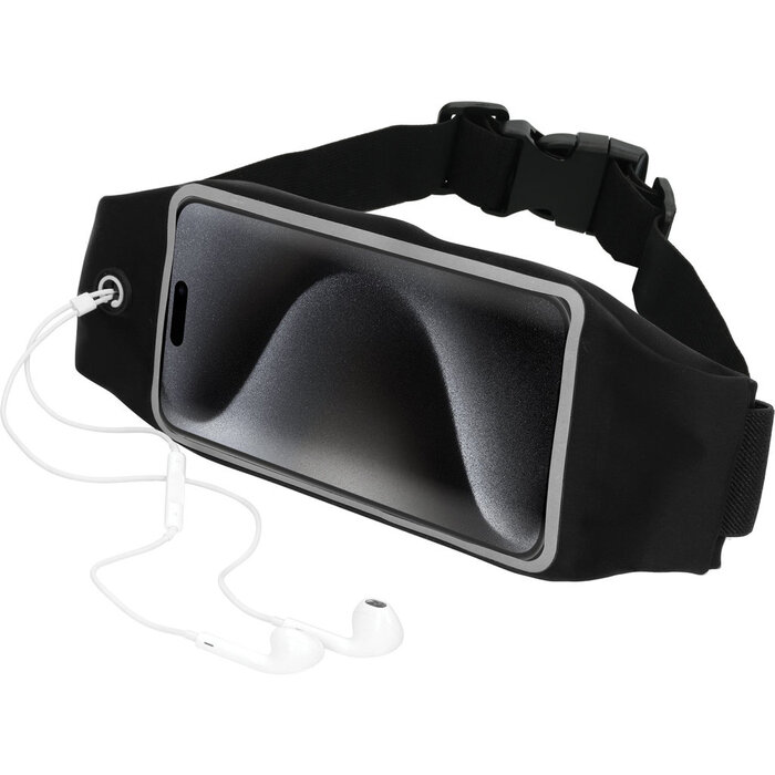 Mobiparts Mobiparts Comfort Fit Sport Belt voor iPhone 15 Pro Max - Zwart