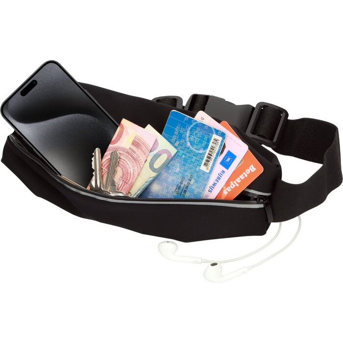 Mobiparts Mobiparts Comfort Fit Sport Belt voor iPhone 15 Pro Max - Zwart