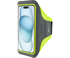 Mobiparts Mobiparts Comfort Fit Sport Armband voor iPhone 15 - Neon Groen