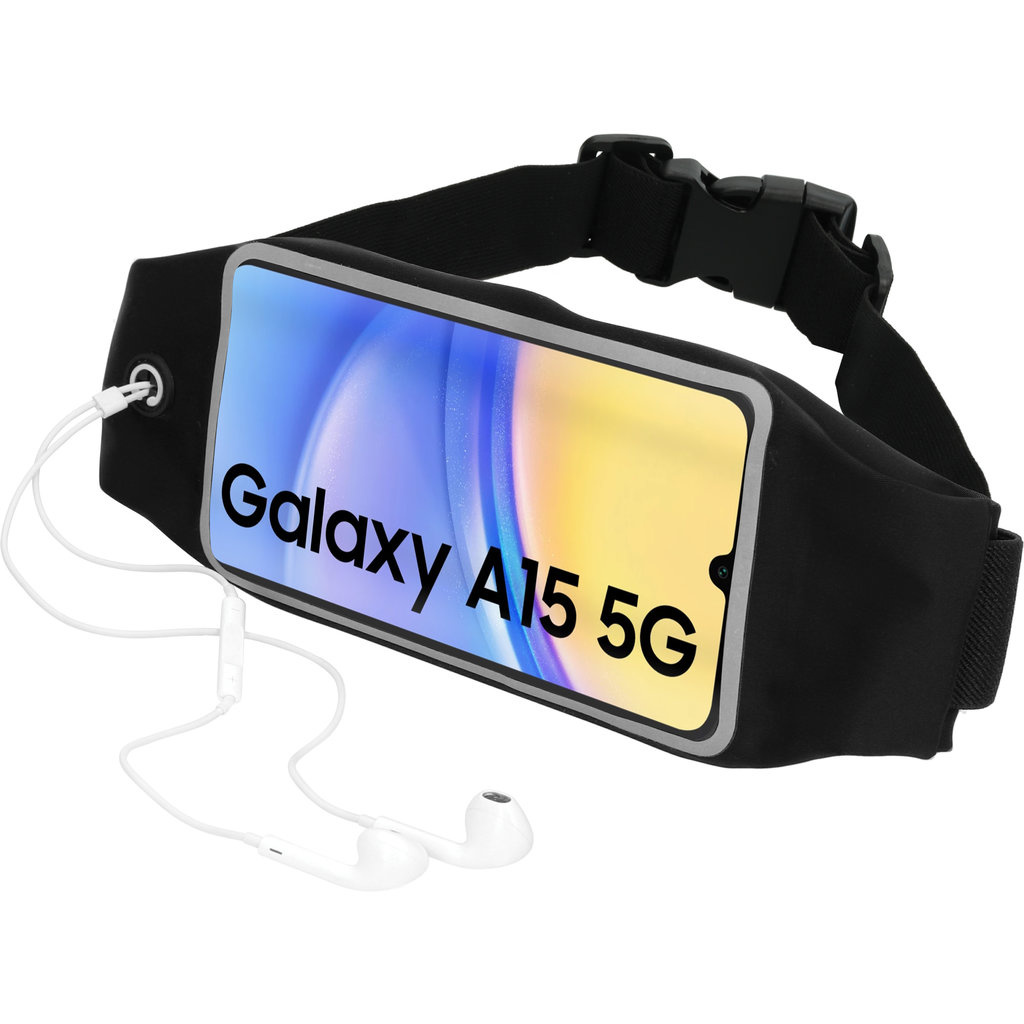 Mobiparts Mobiparts Comfort Fit Sportband voor Samsung Galaxy A15 - Zwart