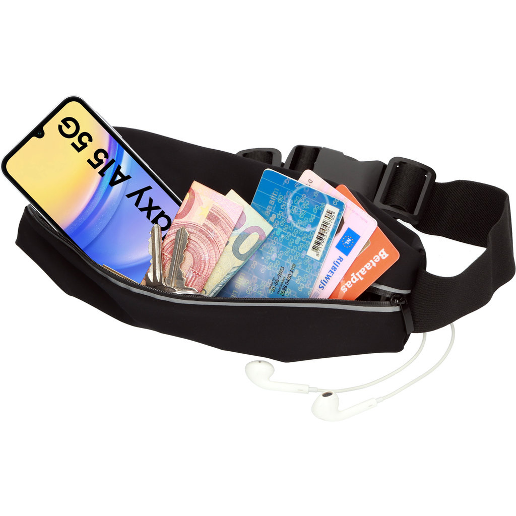 Mobiparts Mobiparts Comfort Fit Sportband voor Samsung Galaxy A15 - Zwart