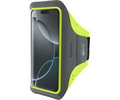 Mobiparts Mobiparts Comfort Fit Sport Armband voor iPhone 16 Pro - Neon Groen