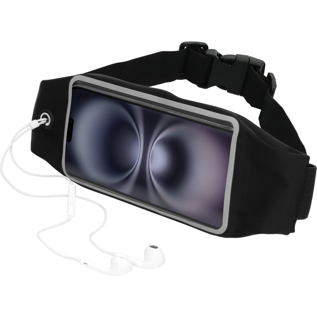Mobiparts Mobiparts Comfort Fit Sportband voor iPhone 16 - Zwart