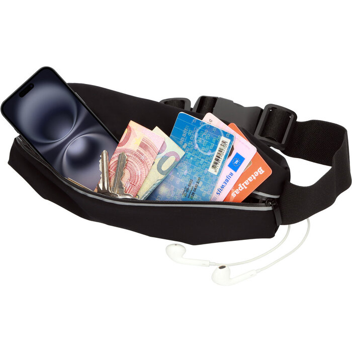 Mobiparts Mobiparts Comfort Fit Sportband voor iPhone 16 - Zwart