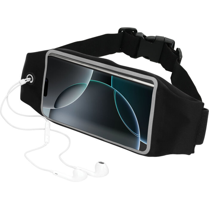 Mobiparts Mobiparts Comfort Fit Sport Belt voor iPhone 16 Pro - Zwart