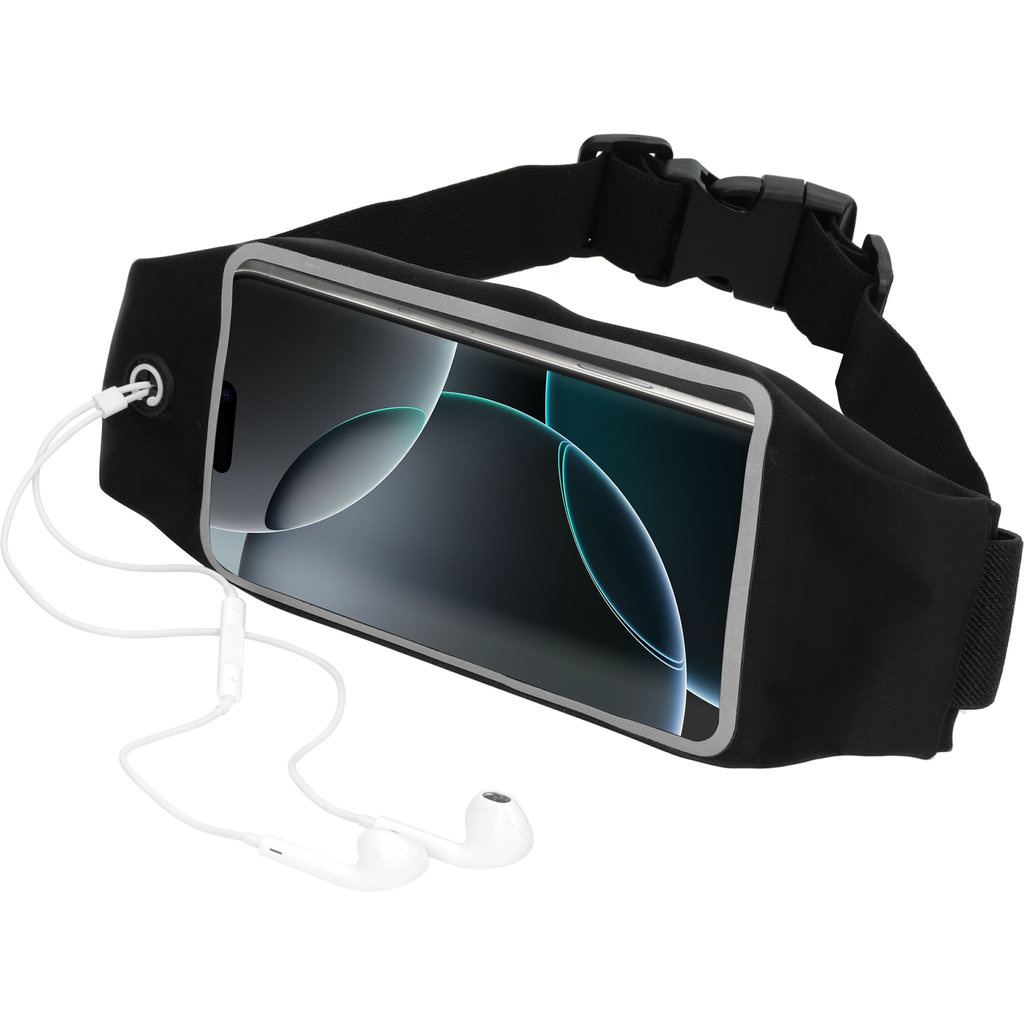 Mobiparts Mobiparts Comfort Fit Sport Belt voor iPhone 16 Pro - Zwart