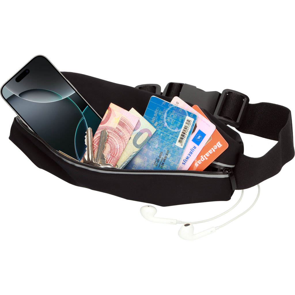 Mobiparts Mobiparts Comfort Fit Sport Belt voor iPhone 16 Pro - Zwart