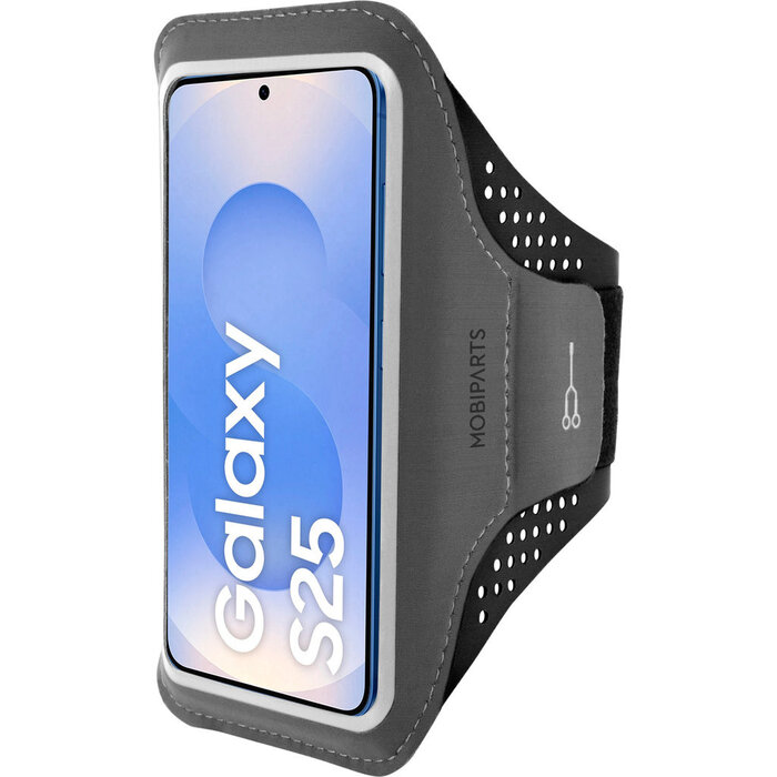 Mobiparts Mobiparts Comfort Fit Sport Armband voor Samsung Galaxy S25 - Zwart