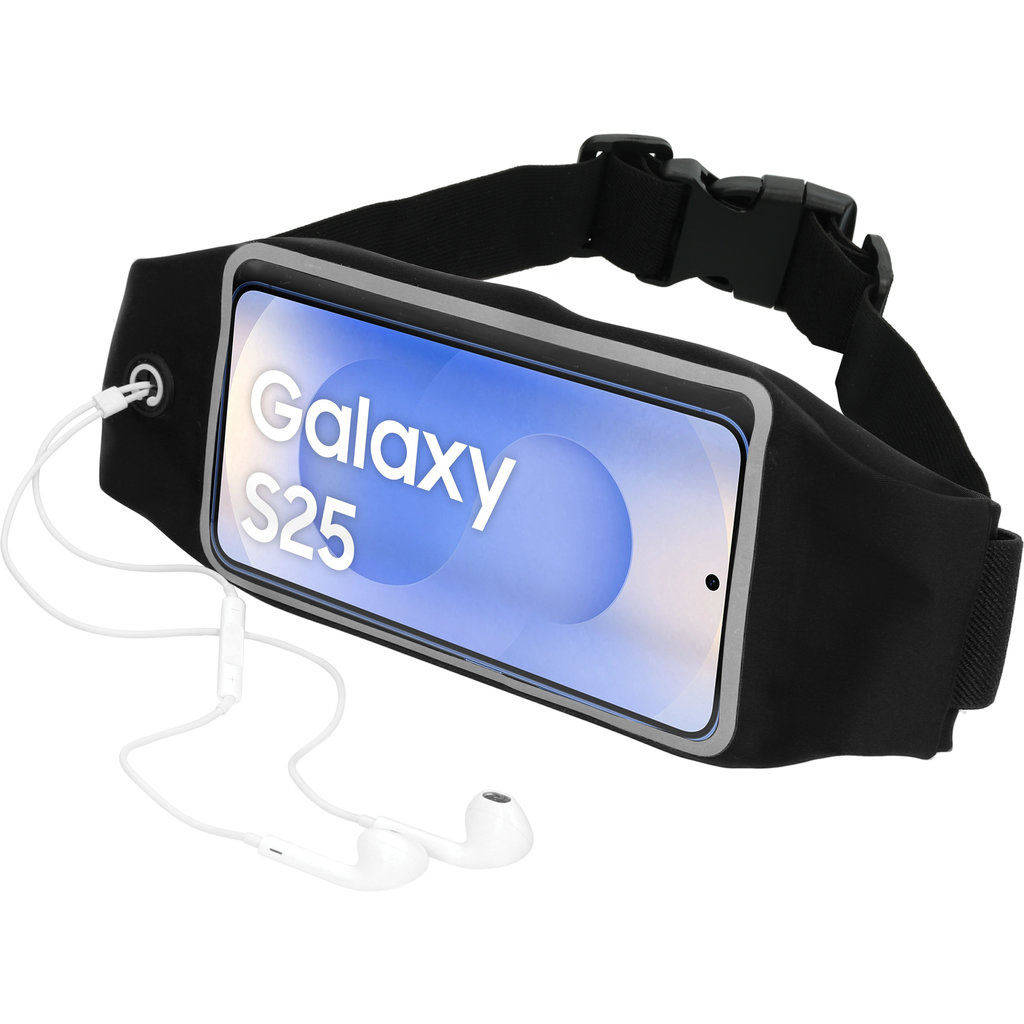 Mobiparts Mobiparts Comfort Fit Sportband voor Samsung Galaxy S25 - Zwart