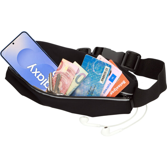 Mobiparts Mobiparts Comfort Fit Sportband voor Samsung Galaxy S25 - Zwart