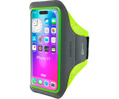Mobiparts Mobiparts Comfort Fit Sport Armband voor iPhone 17 - Neon Groen