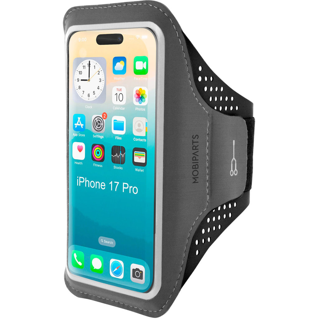 Mobiparts Mobiparts Comfort Fit Sport Armband voor Apple iPhone 17 Pro - Zwart