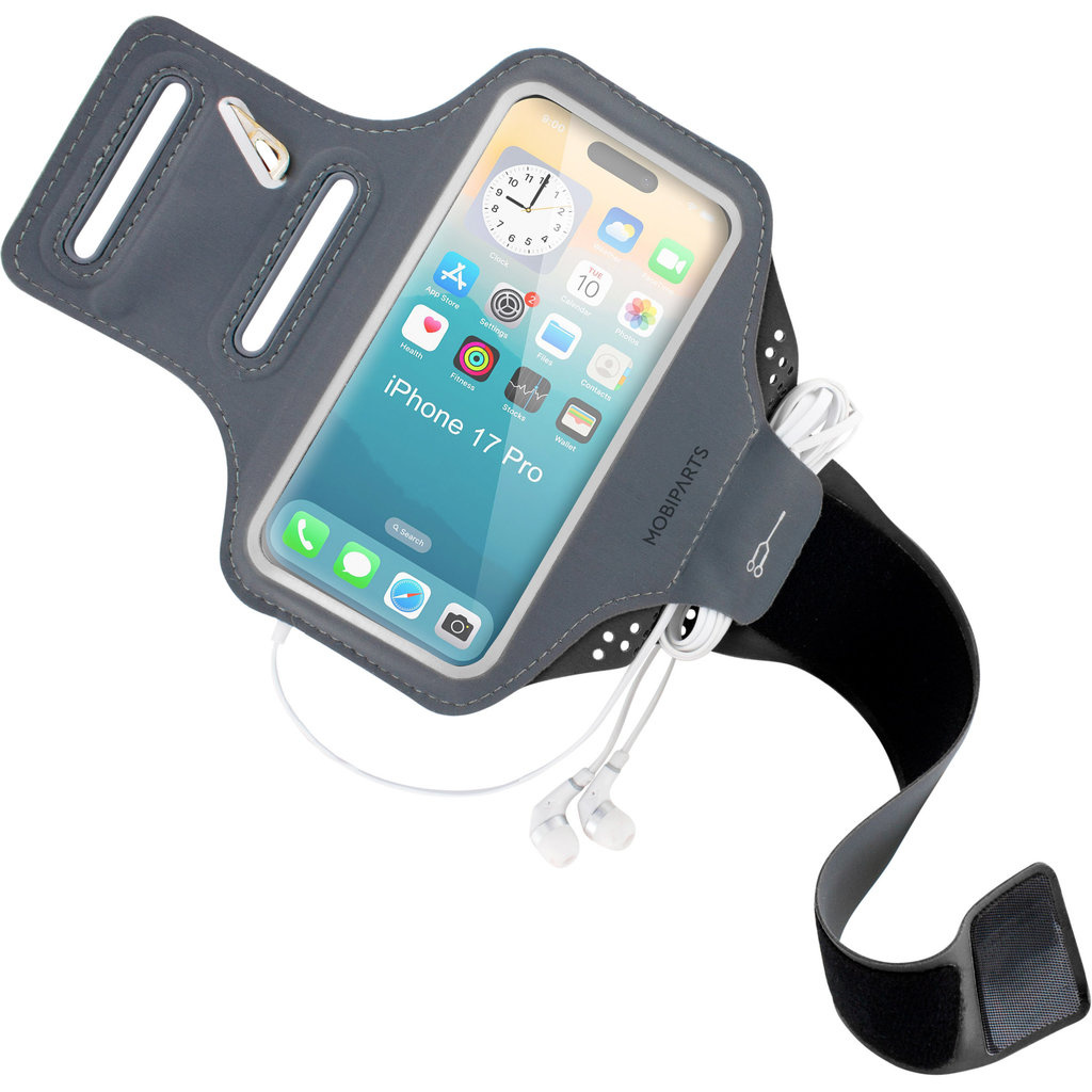 Mobiparts Mobiparts Comfort Fit Sport Armband voor Apple iPhone 17 Pro - Zwart