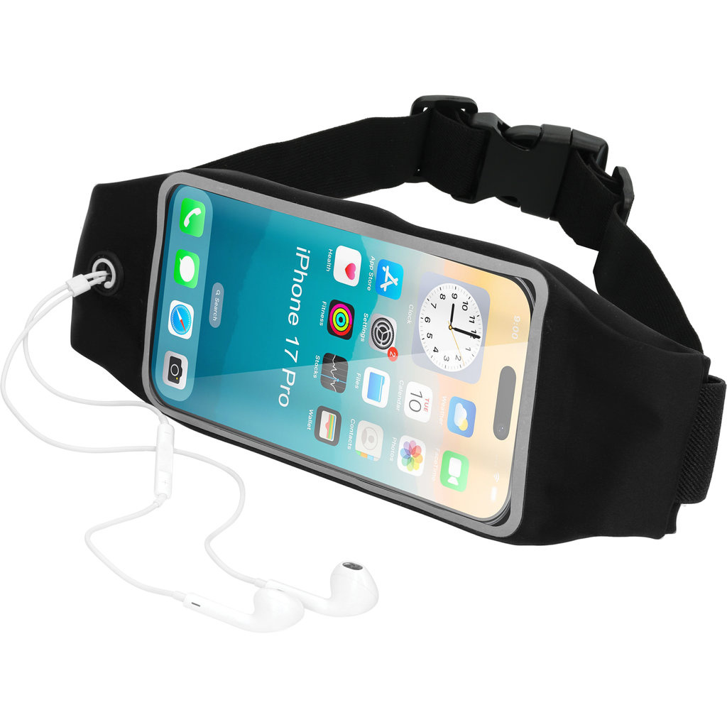 Mobiparts Mobiparts Comfort Fit Sport Belt voor iPhone 17 Pro - Zwart