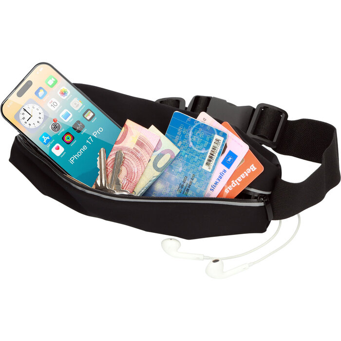 Mobiparts Mobiparts Comfort Fit Sport Belt voor iPhone 17 Pro - Zwart