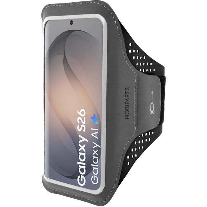 Mobiparts Mobiparts Comfort Fit Sport Armband voor Samsung Galaxy S26 - Zwart