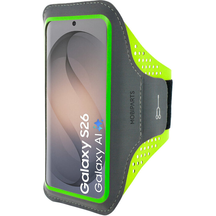 Mobiparts Mobiparts Comfort Fit Sportarmband Samsung Galaxy S26 - Neon Groen