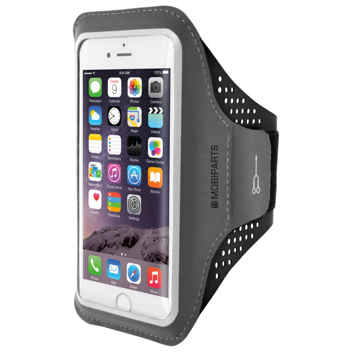 Mobiparts Mobiparts Comfort Fit Sport Armband Maat M - Zwart (iPhone 6/6S/7/8)
