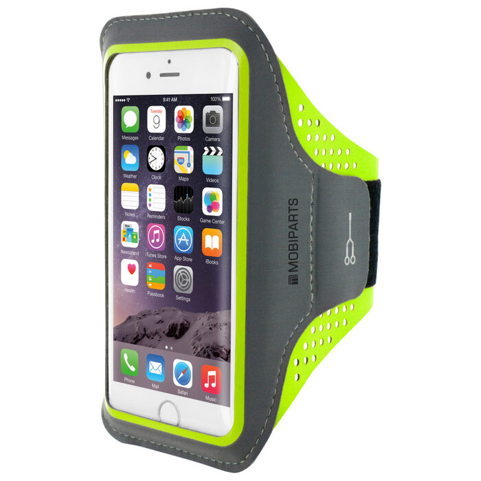 Mobiparts Mobiparts Comfort Fit Sport Armband Maat M - Neon Groen (iPhone 6/7/8)