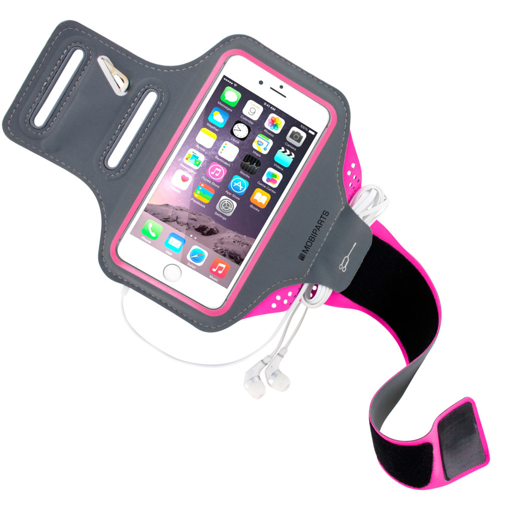 Mobiparts Mobiparts Comfort Fit Sport Armband Maat M - Neon Pink