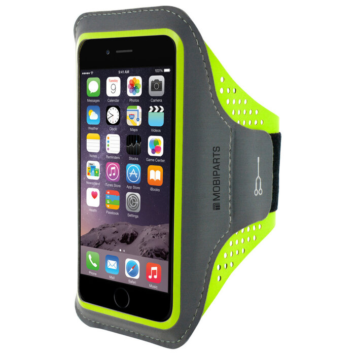 Mobiparts Mobiparts Comfort Fit Sport Armband Maat L - Neon Groen