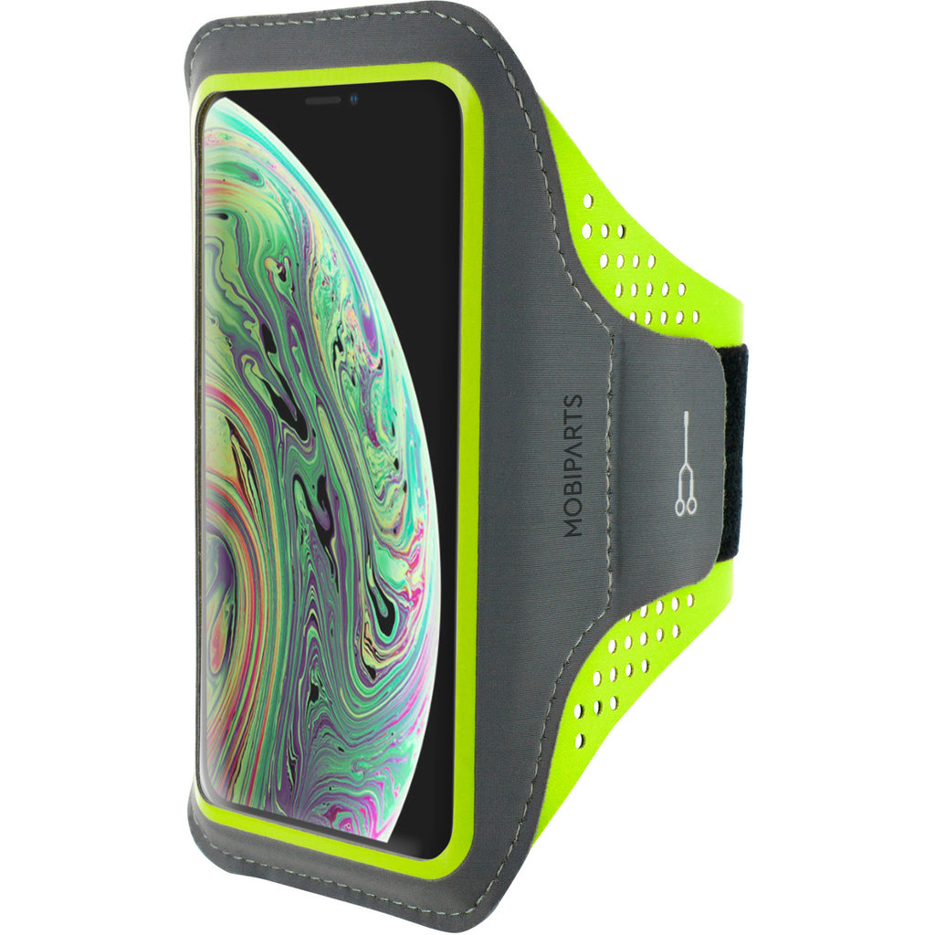Mobiparts Mobiparts Comfort Fit Hardloopband voor iPhone X / XS - Neon Groen