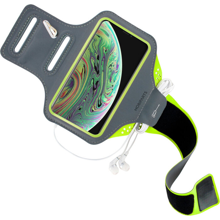 Mobiparts Mobiparts Comfort Fit Hardloopband voor iPhone X / XS - Neon Groen