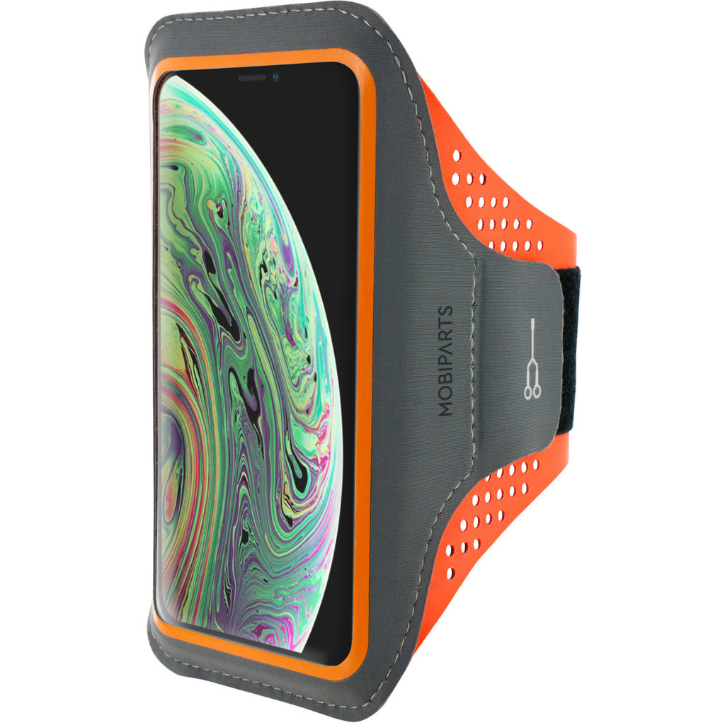 Mobiparts Mobiparts Comfort Fit Sport Armband voor iPhone X / XS - Neon Oranje