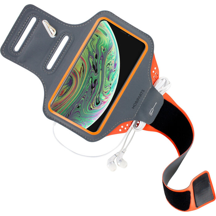 Mobiparts Mobiparts Comfort Fit Sport Armband voor iPhone X / XS - Neon Oranje