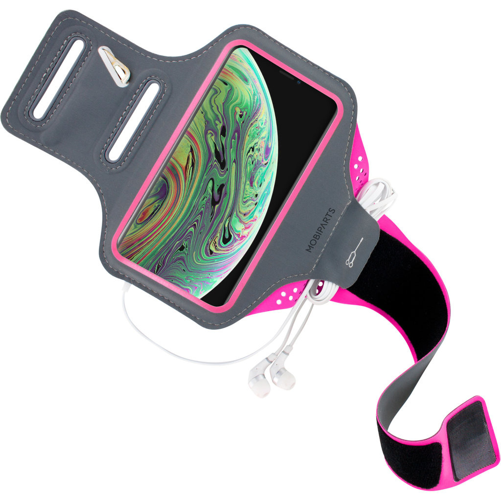 Mobiparts Mobiparts Comfort Fit Sport Armband voor iPhone X / XS - Neonroze