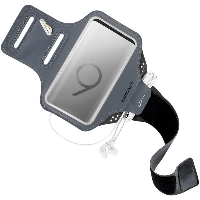 Mobiparts Mobiparts Comfort Fit Sportarmband voor Samsung Galaxy S9 Plus - Zwart