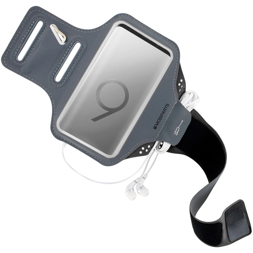 Mobiparts Mobiparts Comfort Fit Sportarmband voor Samsung Galaxy S9 Plus - Zwart