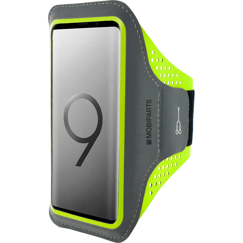 Mobiparts Mobiparts Comfort Fit Sport Armband voor Samsung Galaxy S9 Plus - Neon Groen
