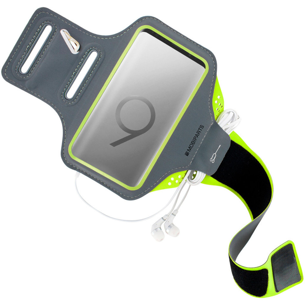 Mobiparts Mobiparts Comfort Fit Sport Armband voor Samsung Galaxy S9 Plus - Neon Groen
