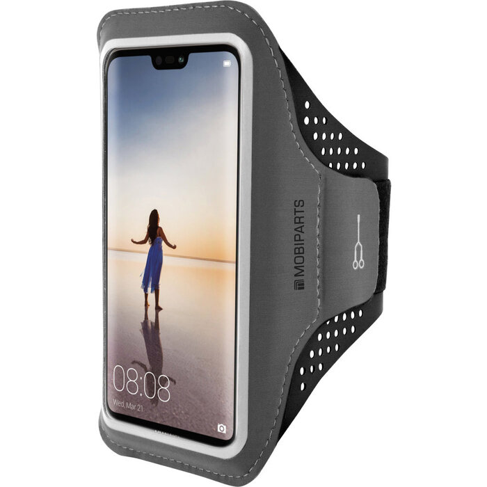 Mobiparts Mobiparts Comfort Fit Sport Armband voor Huawei P20 Lite - Zwart
