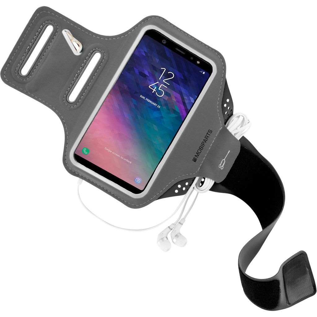 Mobiparts Mobiparts Comfort Fit Sport Armband voor Samsung Galaxy A6 Plus (2018) - Zwart