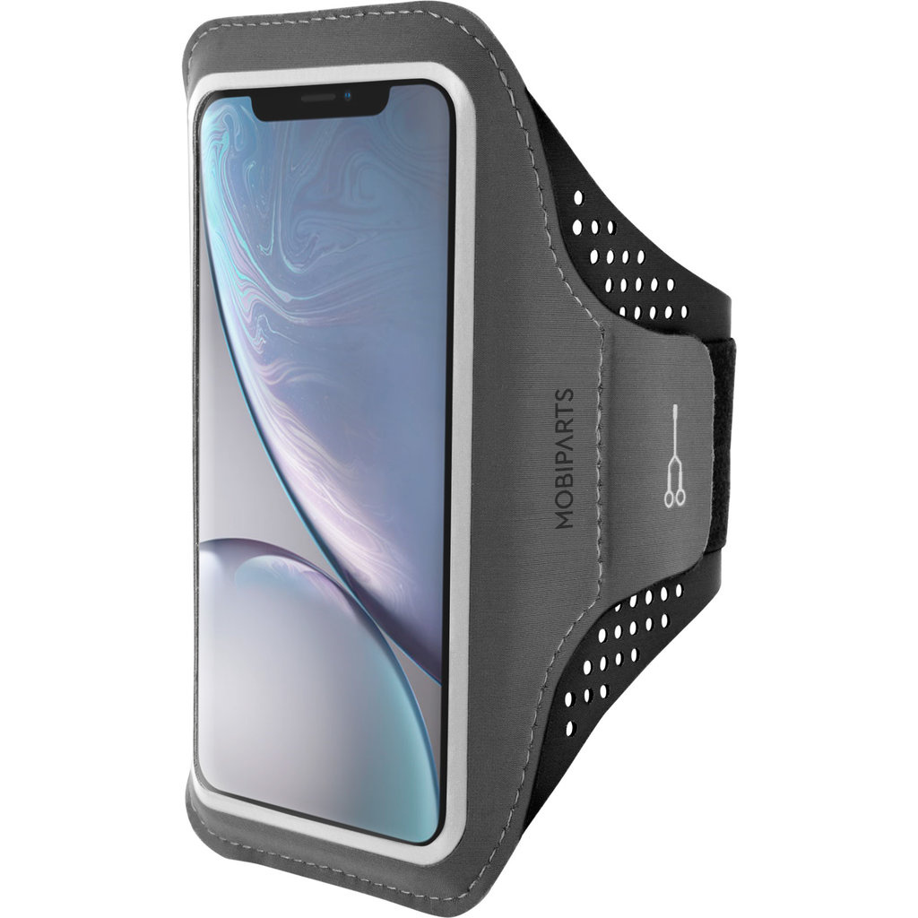 Mobiparts Mobiparts Comfort Fit Sportarmband voor iPhone XR - Zwart